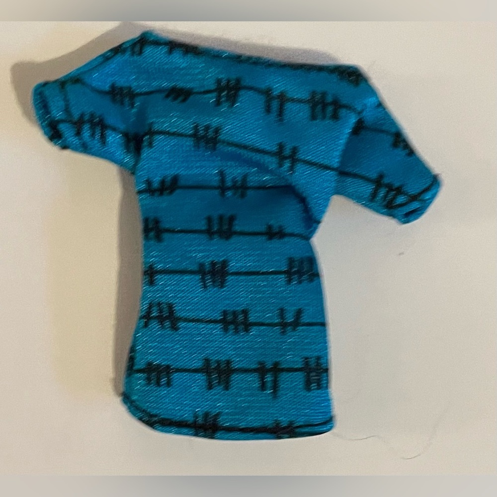 MONSTER HIGH DOLL CLOTHES TOP SHIRT DELUXE FASHION PACK FRANKIE STEIN BLUE BLACK